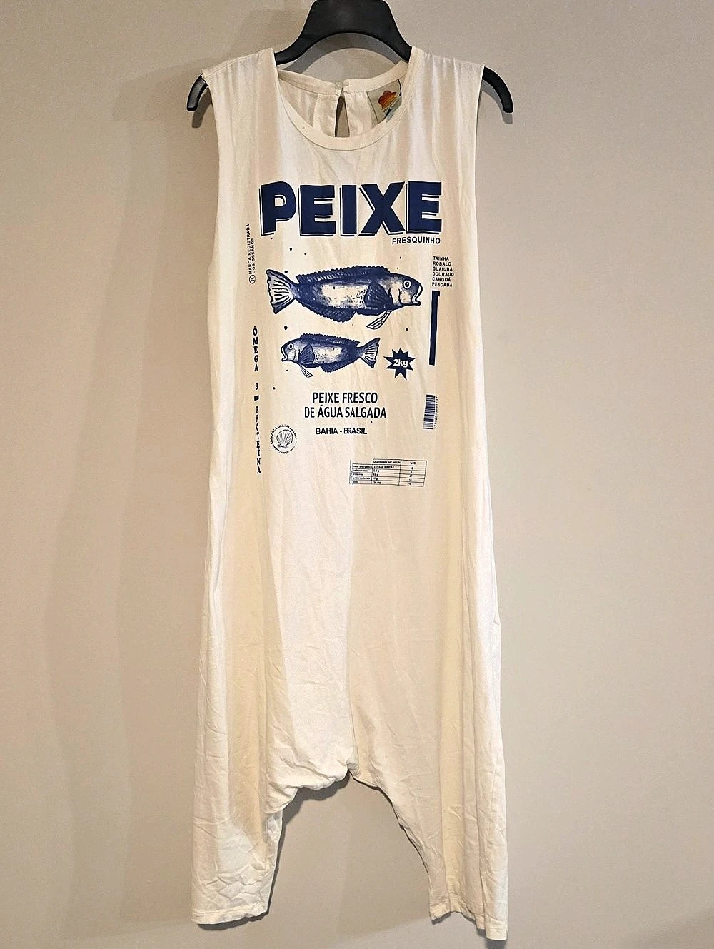 FARM Rio White Peixe Jersey Jumpsuit NWOT